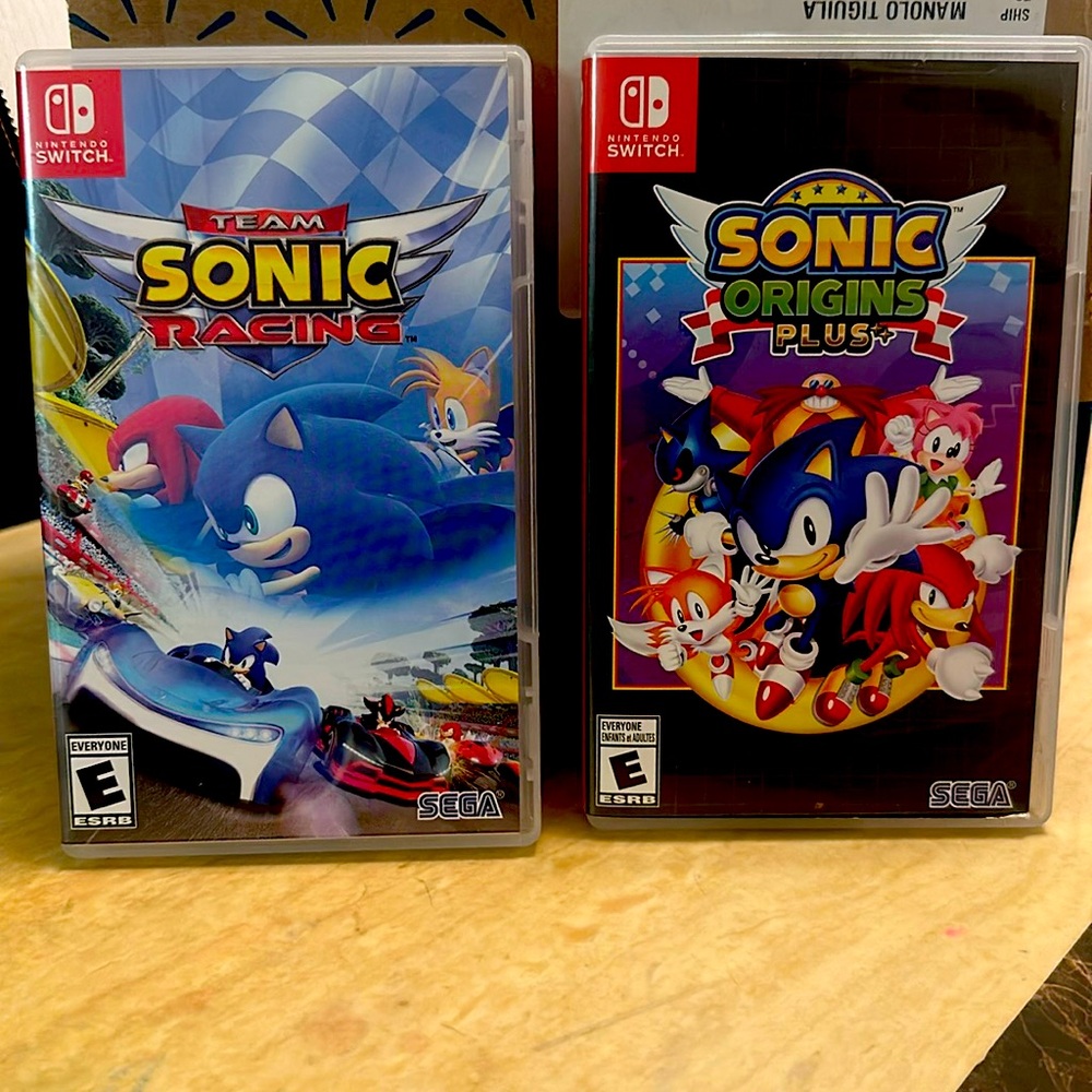 Sonic bundle. Nintendo Switch. Team Sonic Racing + Sonic Origins Plus